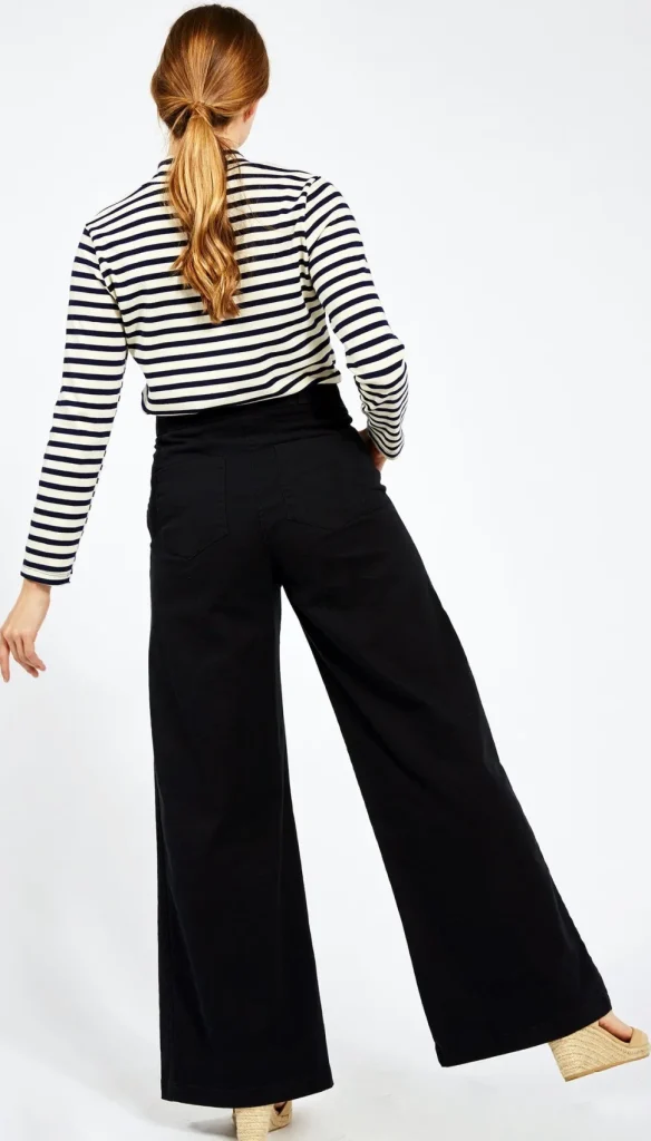 Long Sabrina Denim Pants | Black