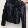 Maha Ethically Made Black Leather Moto Jacket