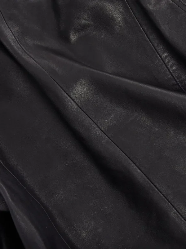 Maha Ethically Made Black Leather Moto Jacket