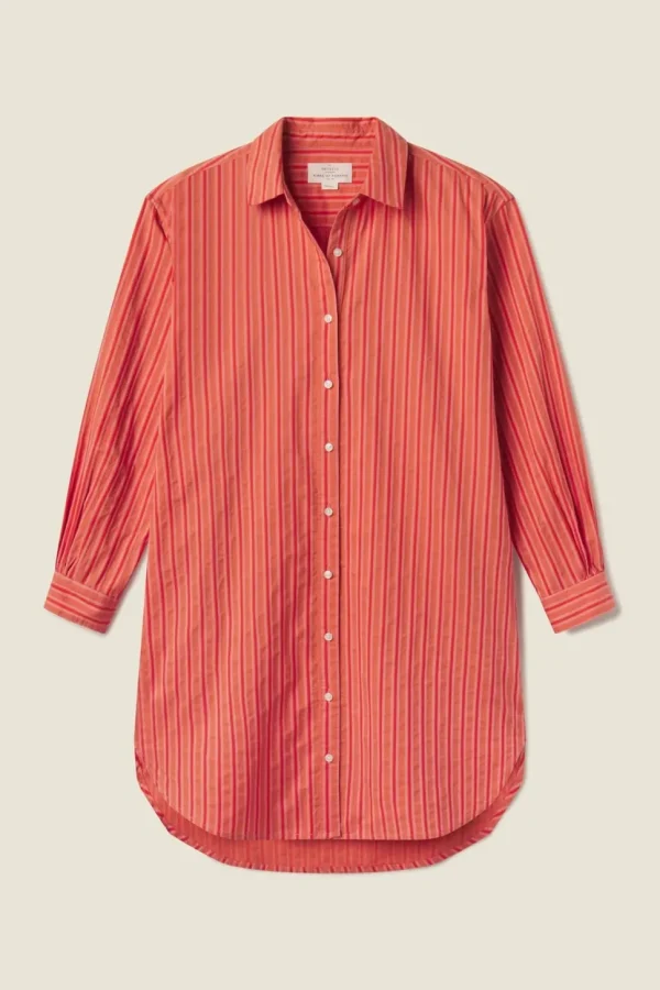 Trovata Callie Shirtdress in Terracotta Stripe